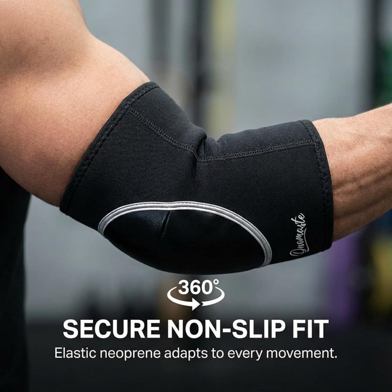 ONOMASTE Muay Thai MMA Thai Elbow Protector Elbow Protector Tendinite Elbow Guard (Black*Black, Single) - Image 4